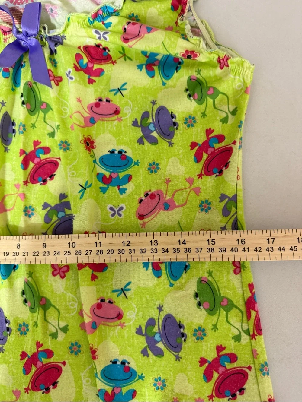 Circo Girls XL Frog Print Lime Green Sleeveless Sleepwear Nightgown